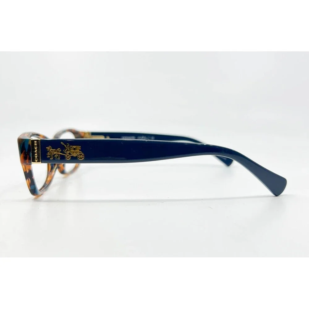 Coach Eyeglasses Women Teal Confetti Blue HC 6078 52 16 135 5337 Tortoise 52mm - Picture 3 of 7